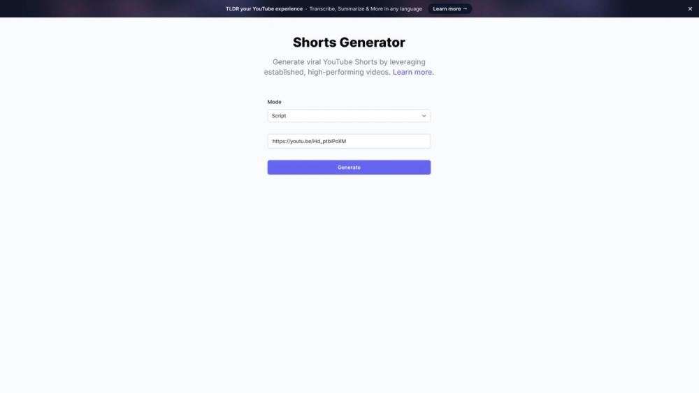 image for Short Generator