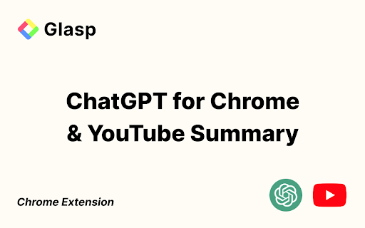 image for ChatGPT for Chrome & YouTube Summary by Glasp