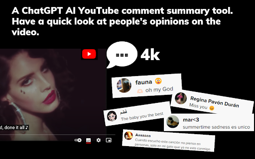 image for YouTube Comment Summary with ChatGPT OpenAI