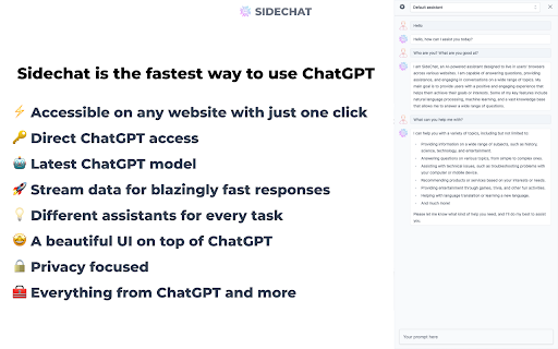 image for SideChat - The fastest way to use ChatGPT