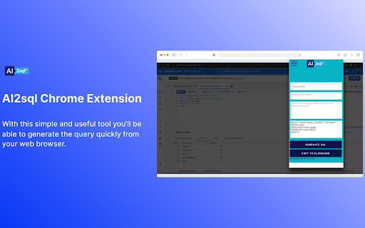 image for AI2sql - the Chrome extension plugin