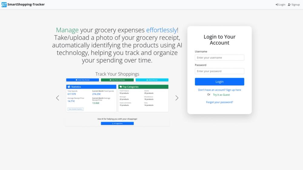 image for Smart Shopping Tracker