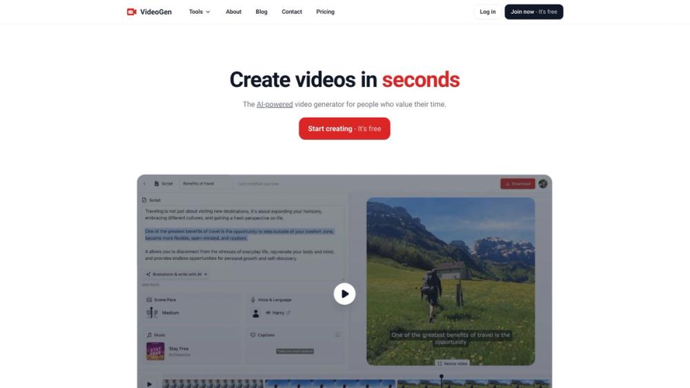 image for VideoGen - AI Video Generator