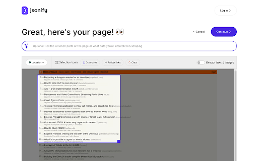 image for Jsonify | Turn this page to data