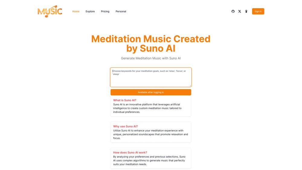image for Meditation Music Created by SunoAI