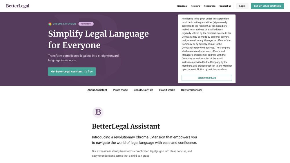 image for BetterLegal Assistant