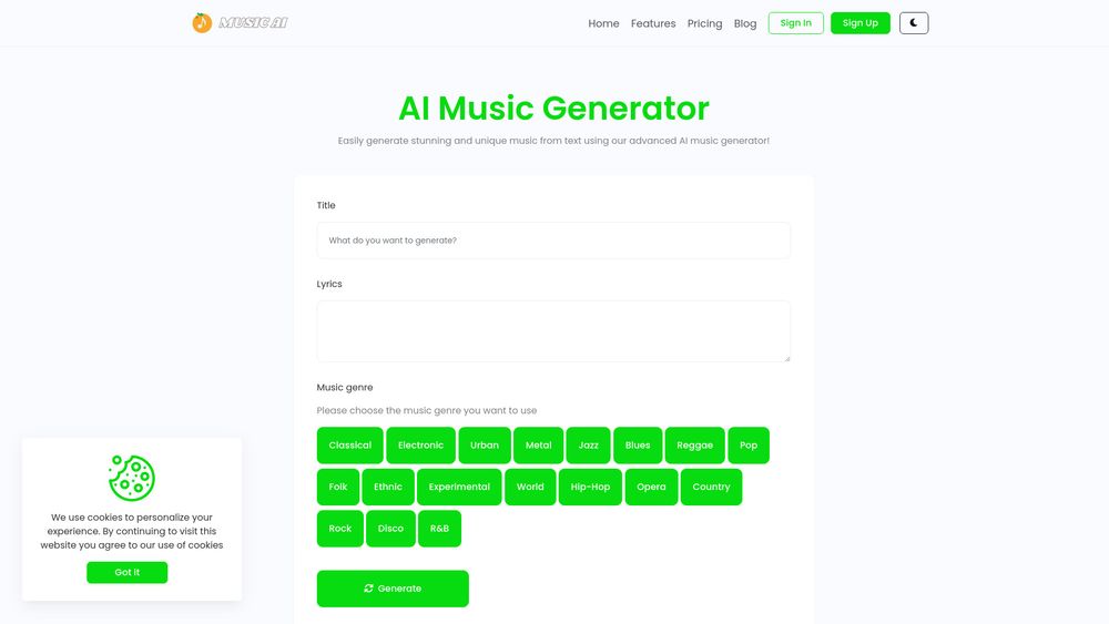 image for MusicAI: Top AI Music Generator