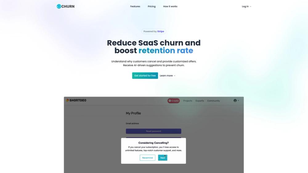 image for Echurn - Reduce churn & boost retention