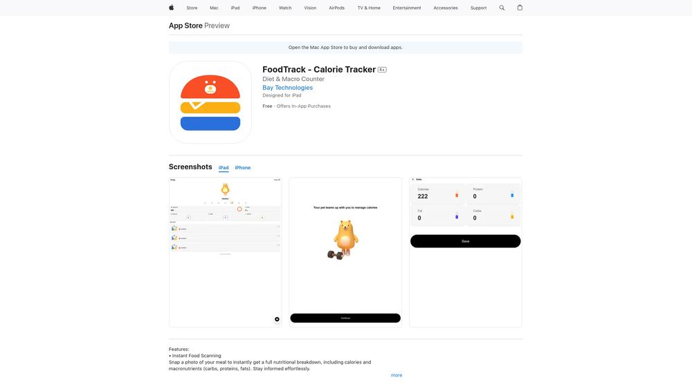 image for FoodTrack - Calorie Tracker