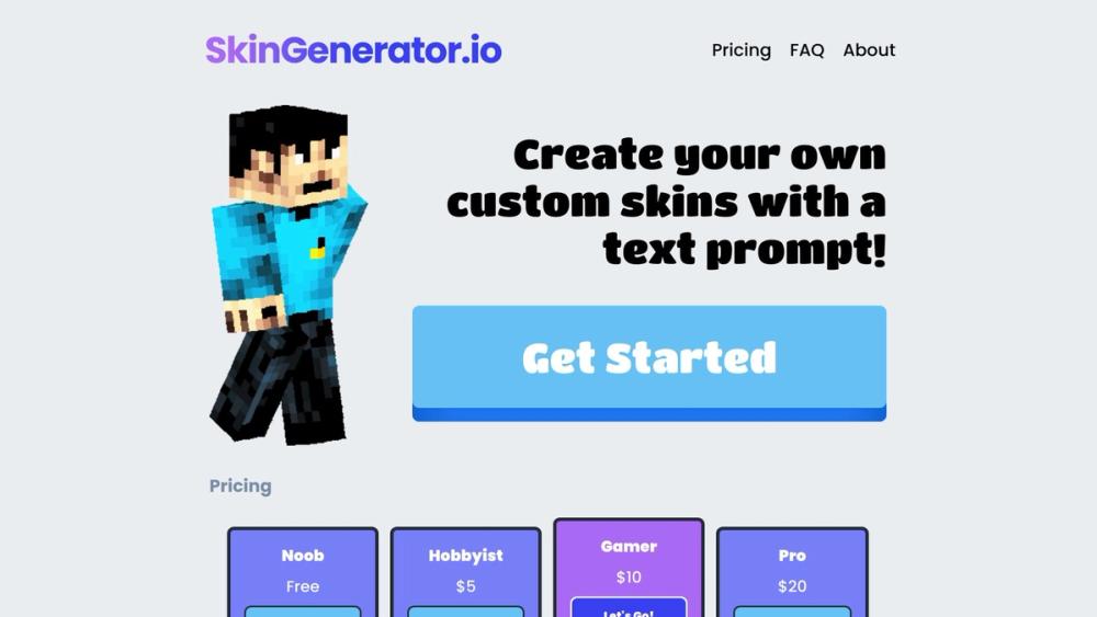 image for Minecraft Skin Generator