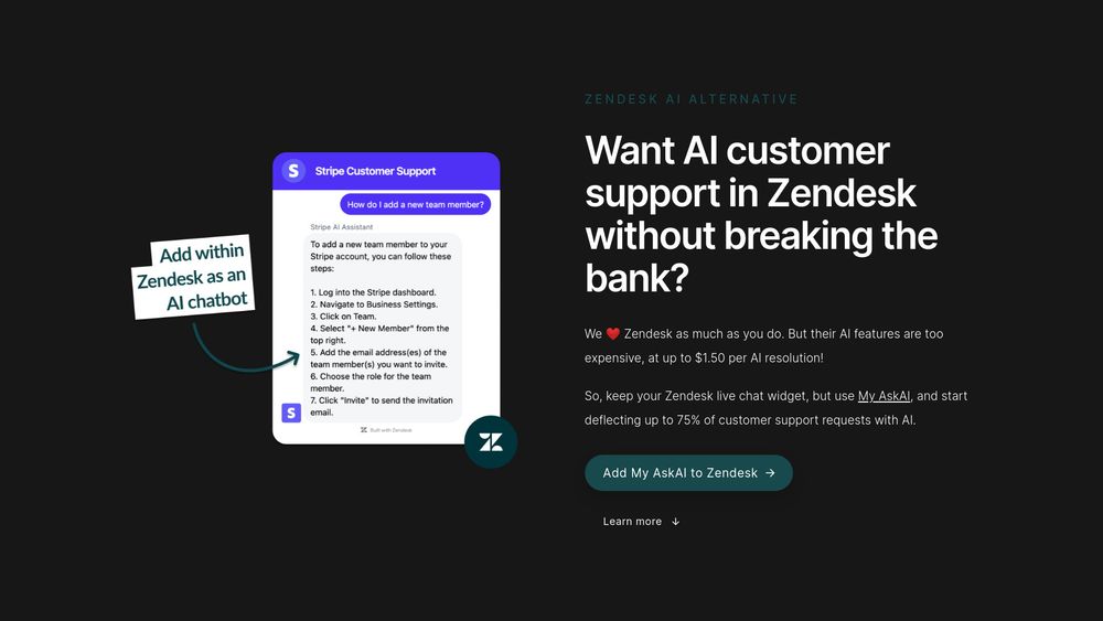 image for Zendesk AI (but cheaper)