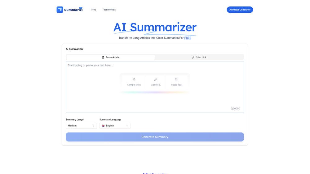 image for AI Summarizer best