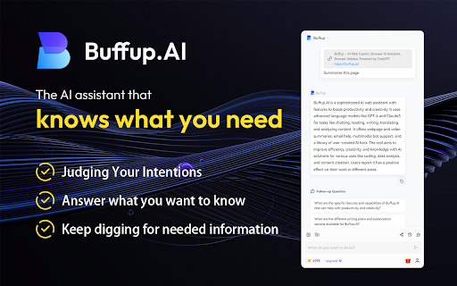 image for Buffup - AI Copilot of ChatGPT4 & Claude3 with 1K+ bots