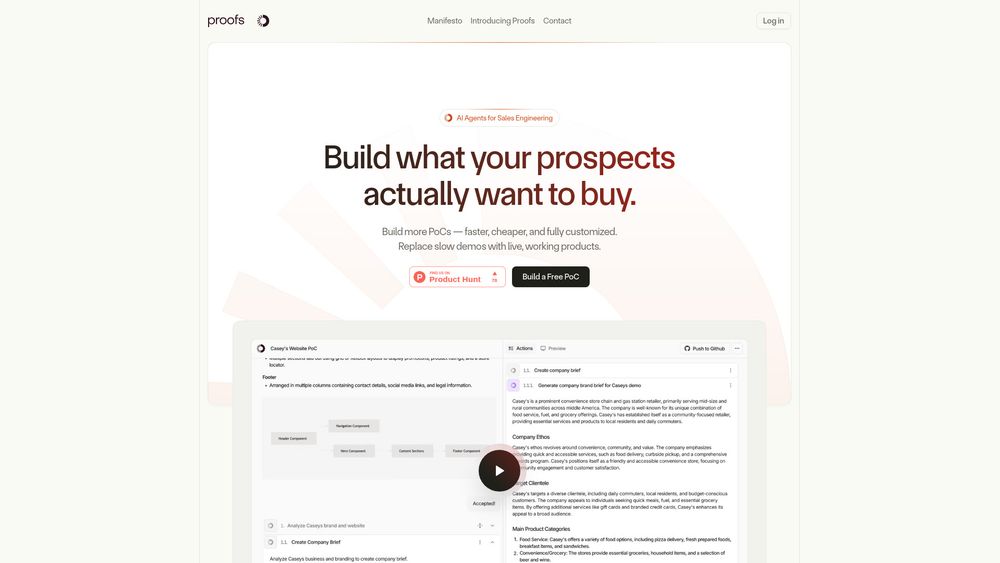 image for Proofs - AI Agents for Sales Engineering