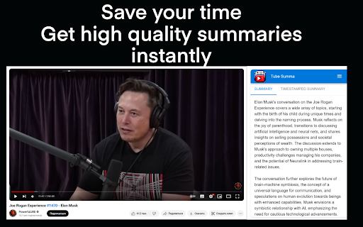 image for TubeSumma: YouTube Summarizer