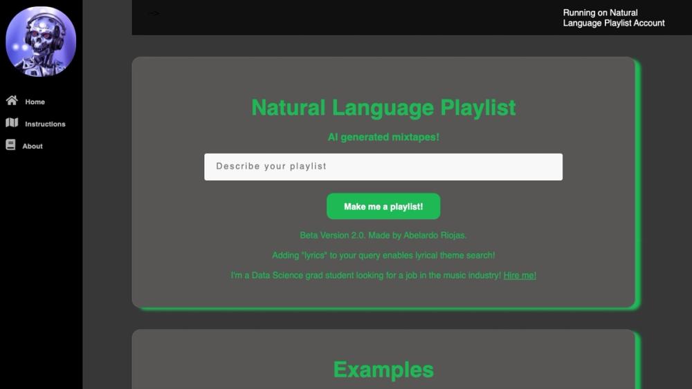 image for Natural Language Playlist