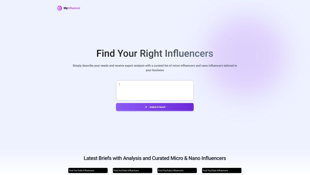 image for MyInfluencer - Find the Right Influencers for small businesses and startups