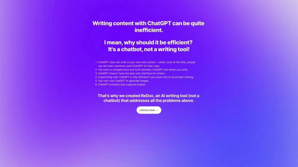 image for ChatGPT for Copywriting - Lifetime Deal