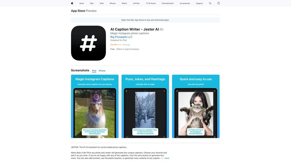 image for Jester AI Caption Writer