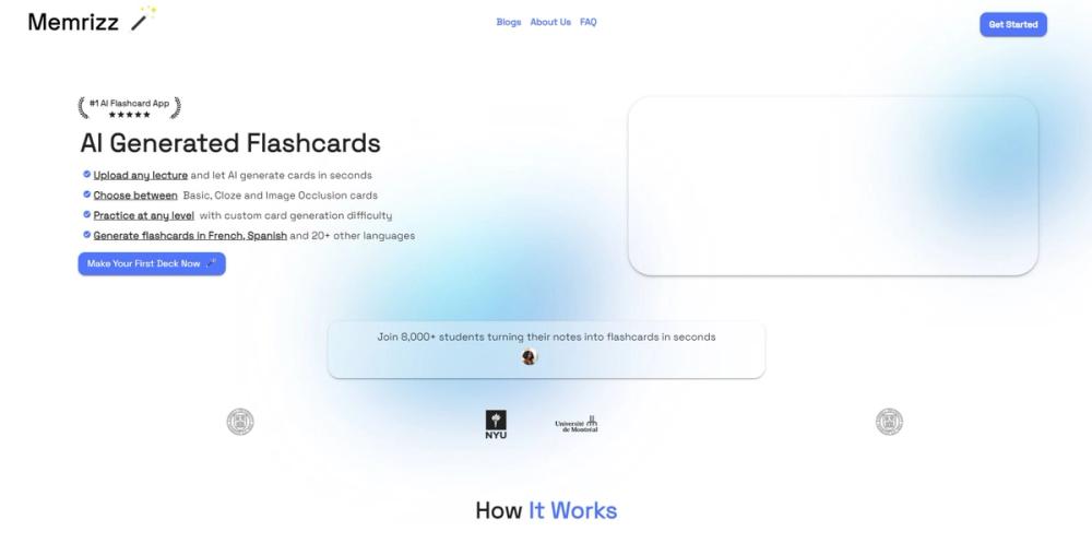image for Memrizz AI Flashcard Generator