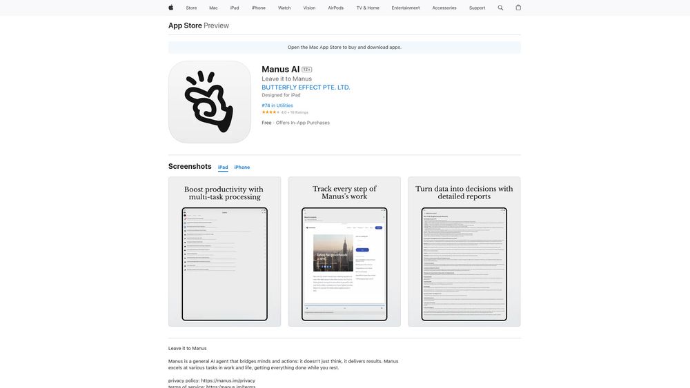 image for Manus AI App