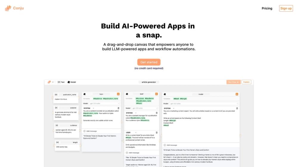 image for Conju - Build AI Powered Apps