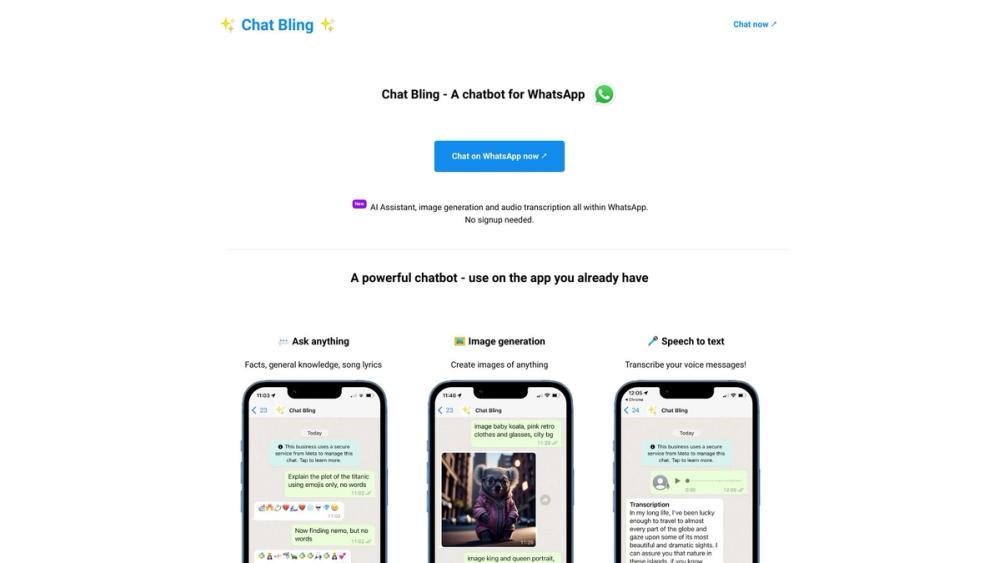 image for Chat Bling with AI