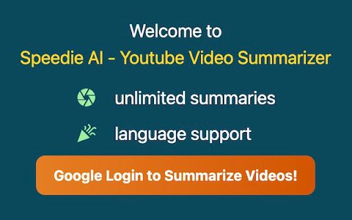 image for Speedie AI - Youtube Video Summary expert