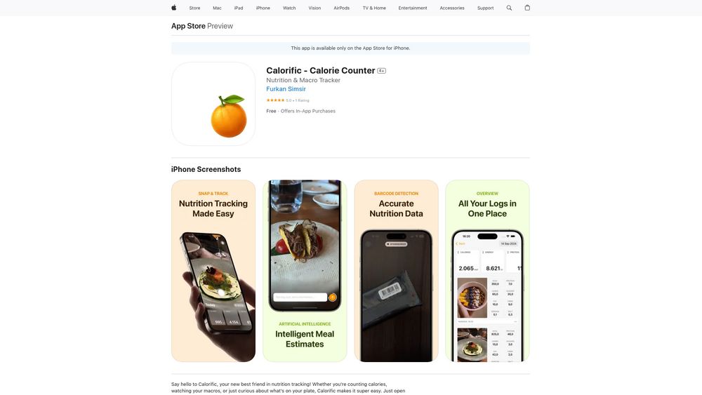 image for Calorific - Nutrition Tracker
