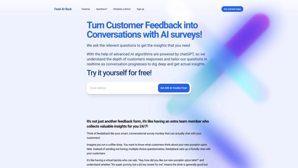 image for Feed-ai-back:AI driven customer feedback