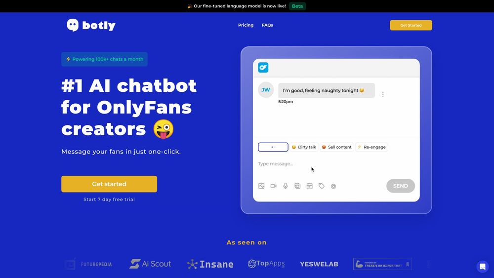 image for Botly: AI chatbot for OnlyFans