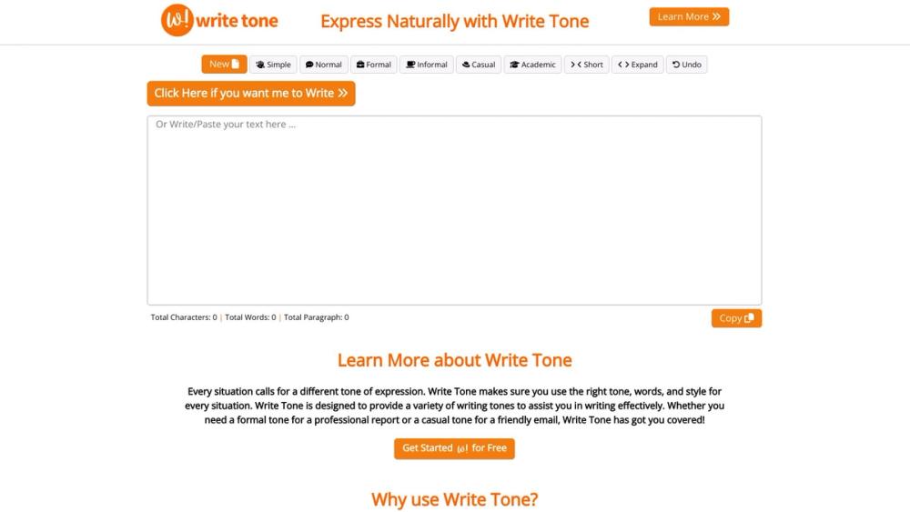 image for Write Tone