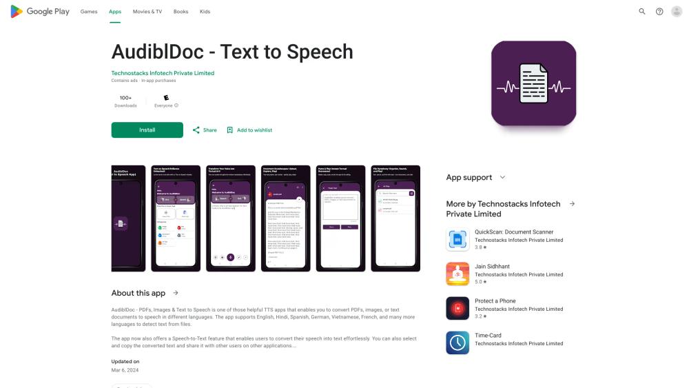 image for AudiblDoc - Text to Speech