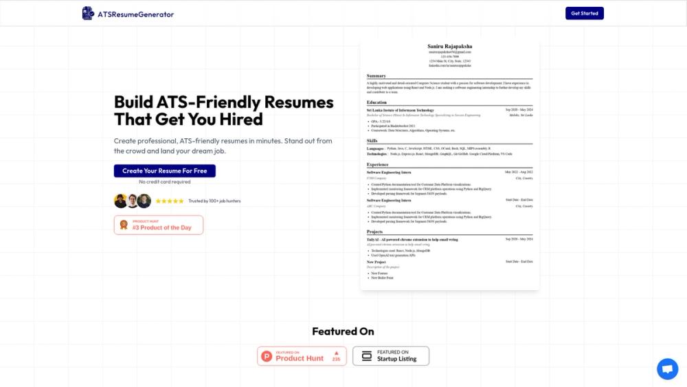 image for ATSResumeGenerator