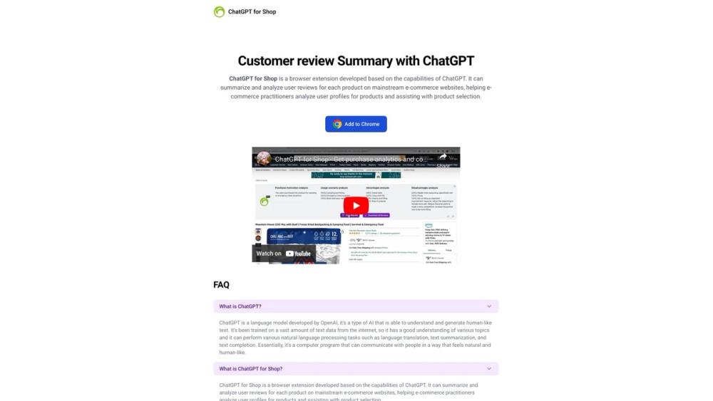 image for ChatGPT for Shop