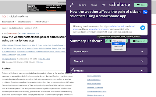 image for Scholarcy Browser Extension
