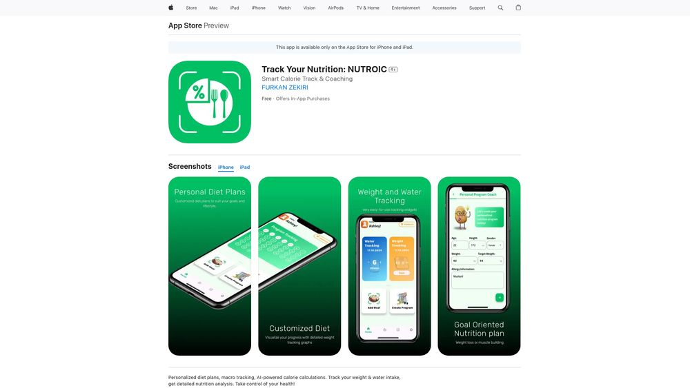 image for Track Your Nutrition: NUTROIC