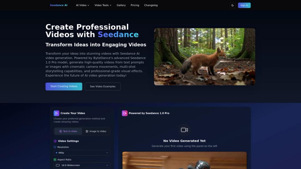 image for Seedance AI Video Generator - Professional Videos