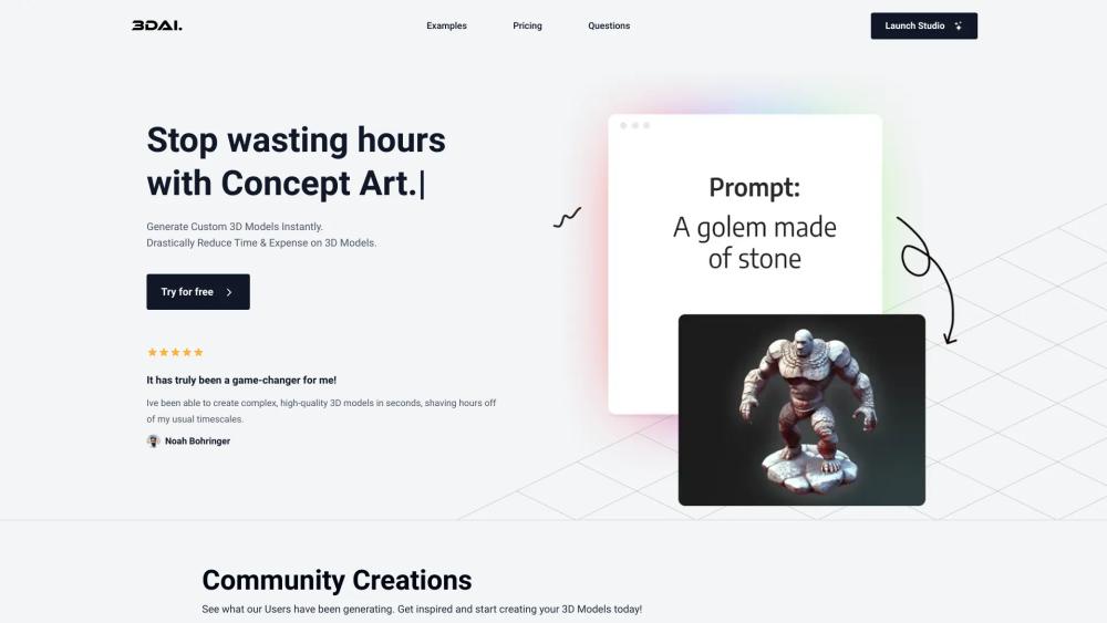image for 3D AI Studio