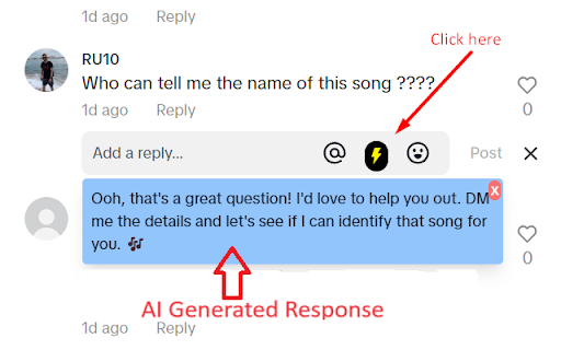image for ChatGPT AI for TikTok video comments and messages by MailMagic