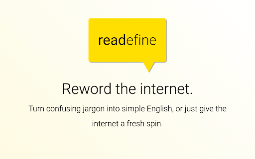 image for Readefine - Reword the Internet