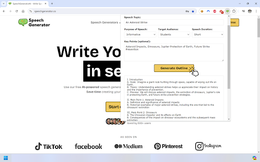 image for Speech Outline Generator