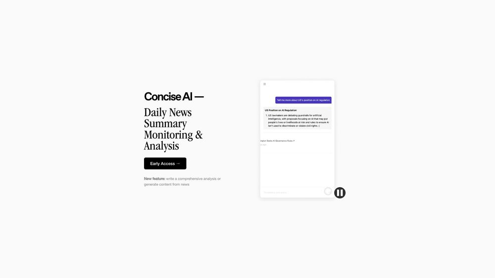 image for Tech News Summary by Concise AI