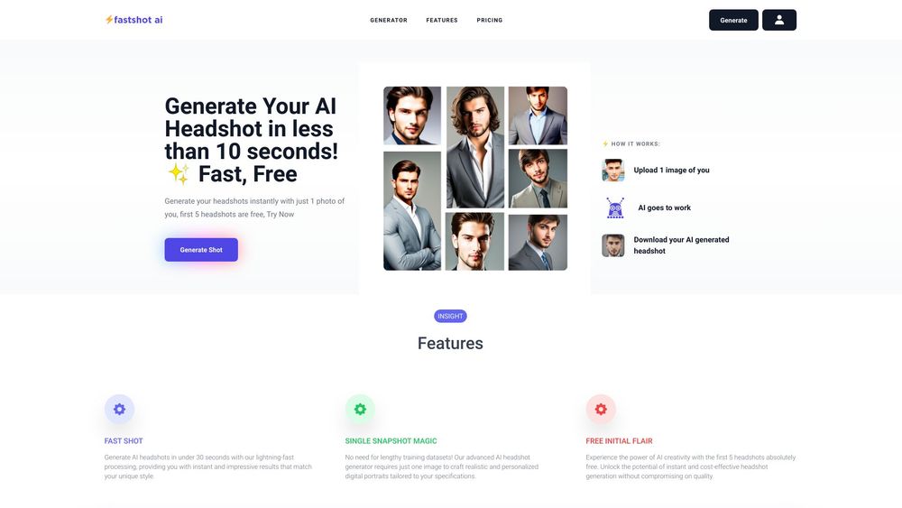 image for FastShotAI - Free AI Headshot Generator