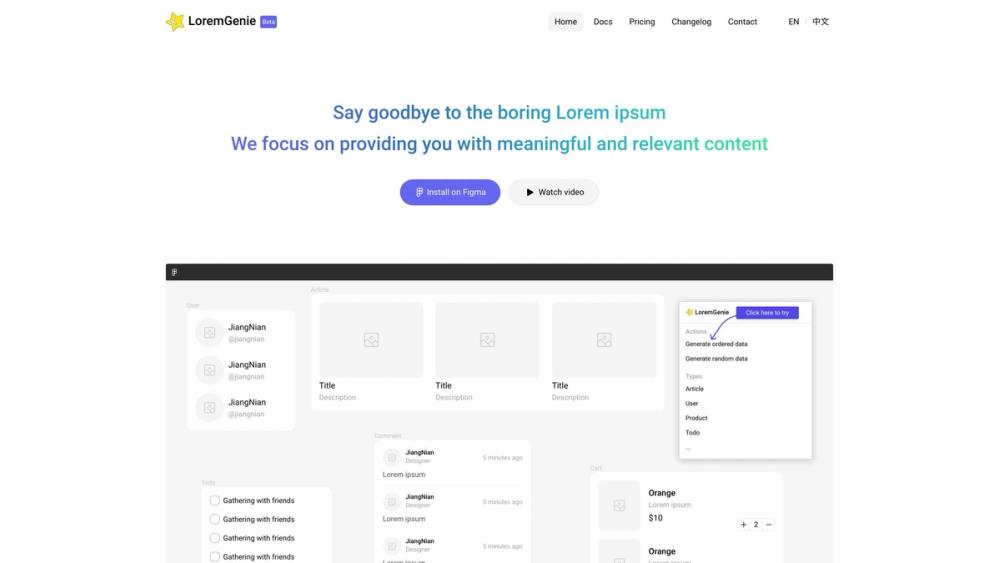 image for LoremGenie for Figma