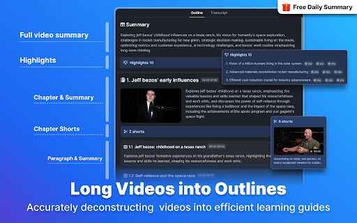image for Coursnap - Summarizer for Long YouTube Videos
