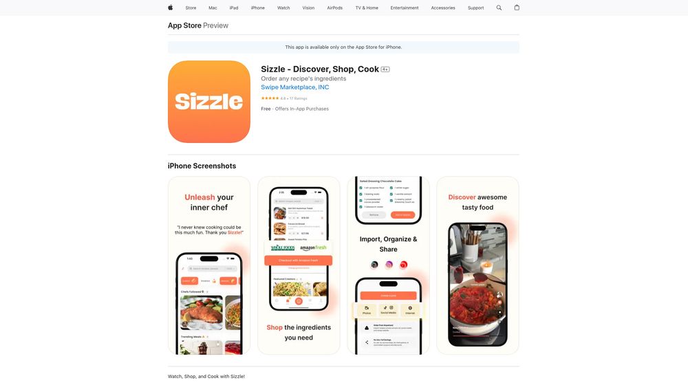 image for Sizzle - Discover, Shop, Cook
