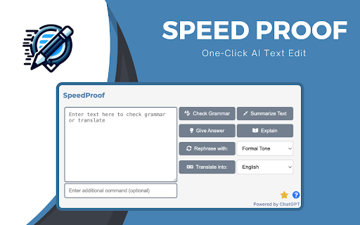 image for SpeedProof: One-Click AI Text Edit