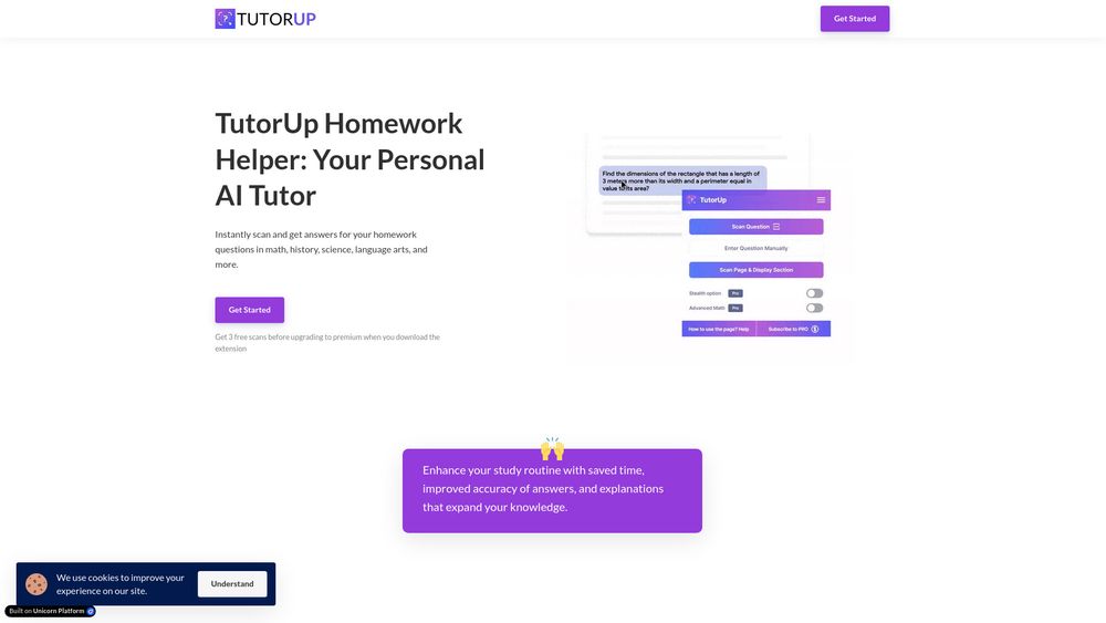 image for TutorUp - AI Homework Helper