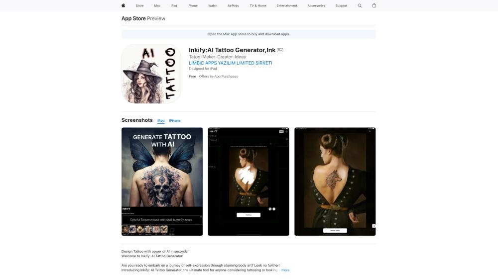 image for Inkify: AI Tattoo Generator